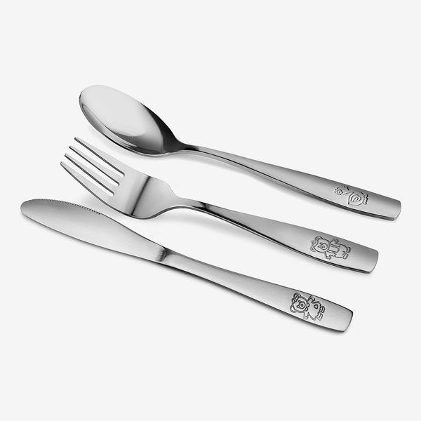 Kids Sil 24 Piece Stainless Steel Kids Cutlery Child and Toddler Safe Flatware 