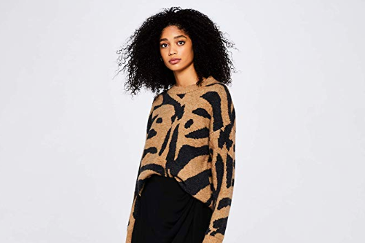 find. Women's Drop Shoulder Tiger Sweater