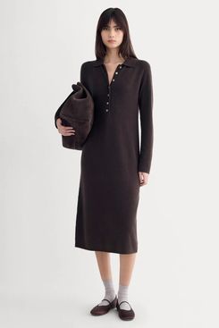 Everlane Cashmere Polo Midi Dress