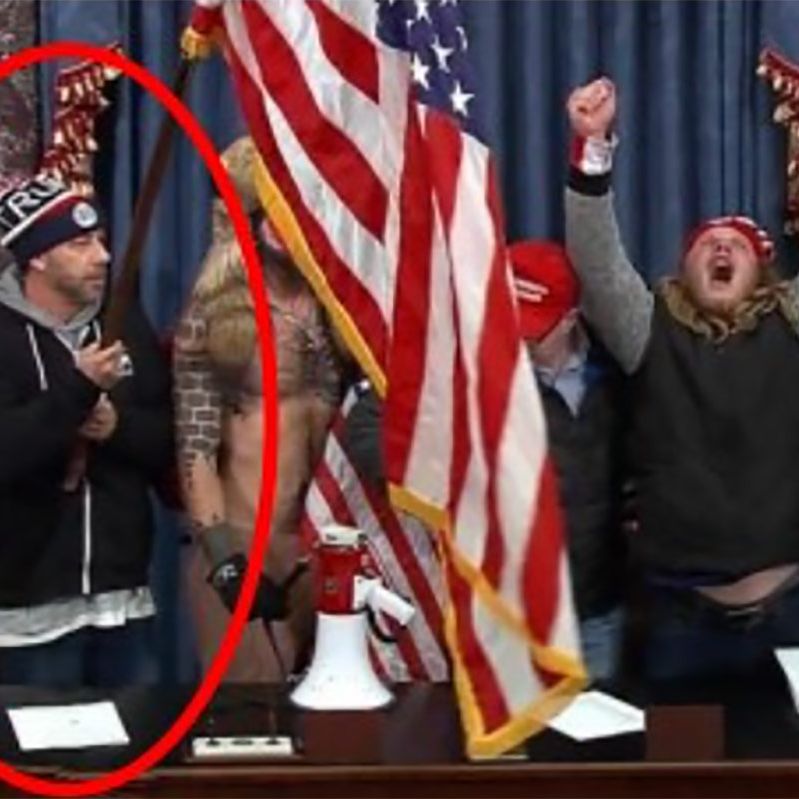 Tommy Allan, 53, Rocklin, California: In video from inside the Capitol, Allan allegedly says, “Some people started grabbing shit, and I was like, ‘No bro, don’t fuckin’, don’t destroy our Senate.’ You know, ‘Don’t do that’ … I didn’t feel good about that.” He also allegedly shows off documents “signed by Trump,” bragging that he had taken them from Mitch McConnell’s desk. He has pleaded not guilty.