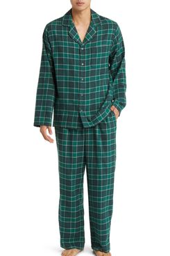 Pijama de franela a cuadros Nordstrom