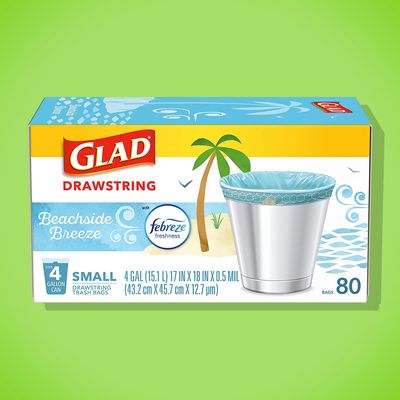 Glad Trash Bags, Drawstring, Beachside Breeze, Small, 4 Gallon - 34 bags