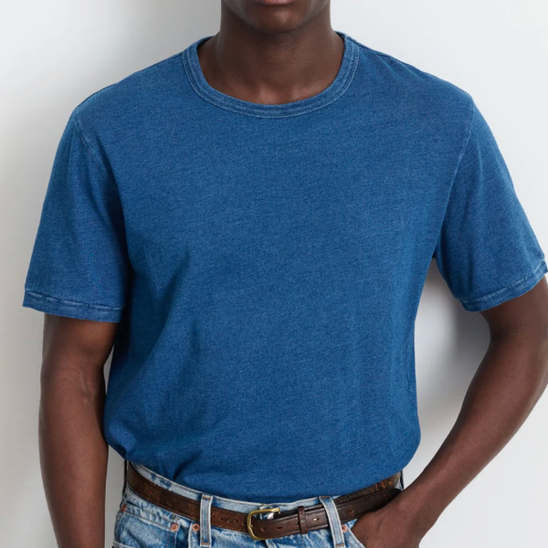 Alex Mill Standard T-Shirt in Indigo Slub Cotton