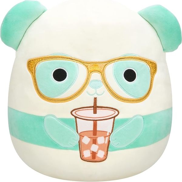 Squishmallows Original 14-Inch Sissy Teal Panda with Glasses