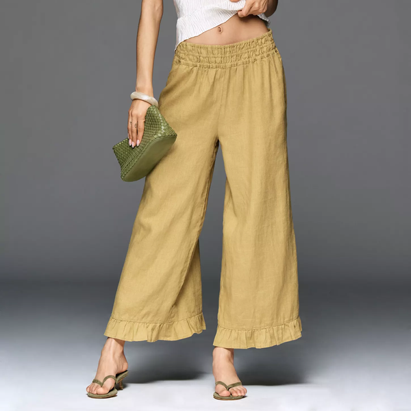 Somerset Linen Petticoat Crop Pants
