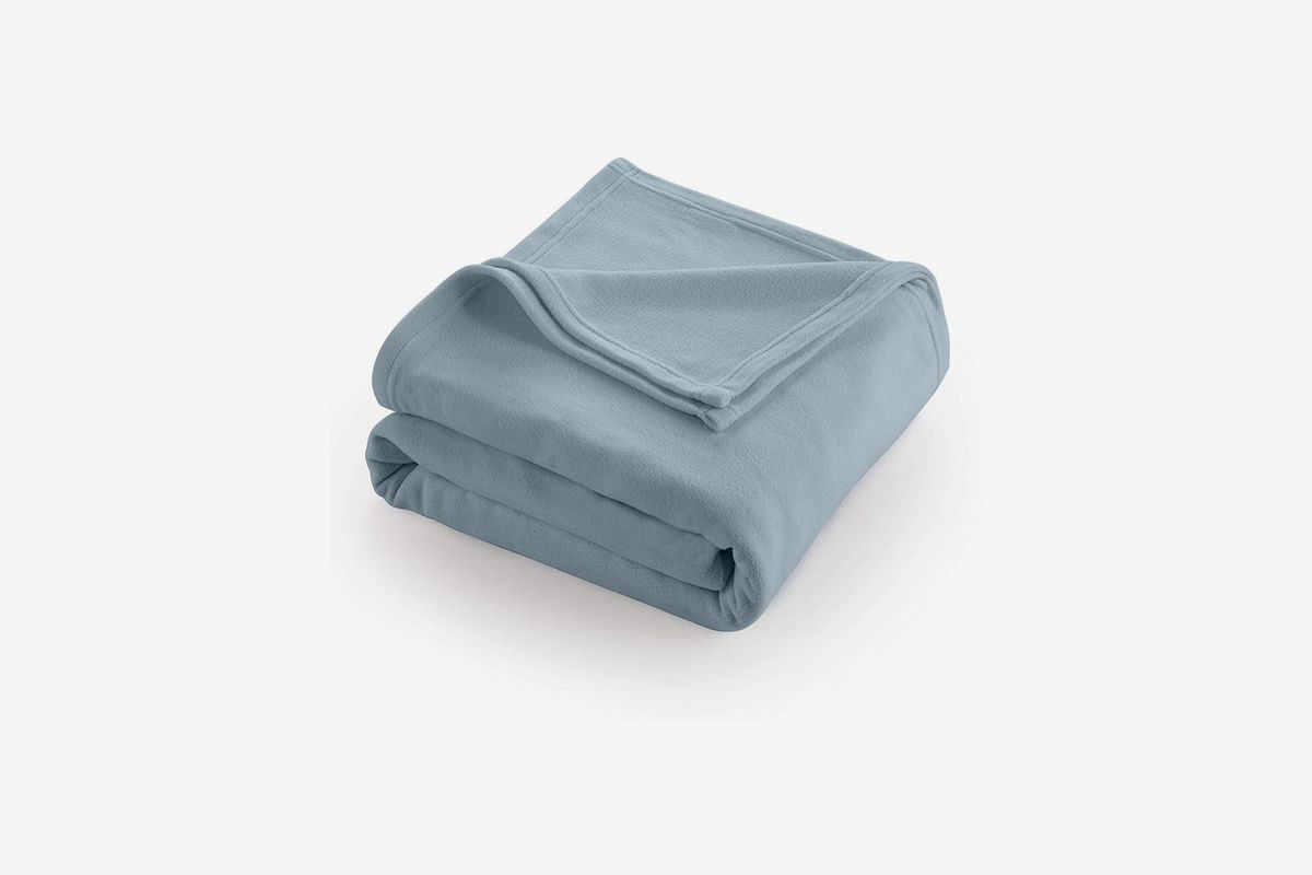 HIGH QUALITY DOUBLE LAYER FLUFFY FLEECY GREY//WHITE STARS BABY BLANKET NEW