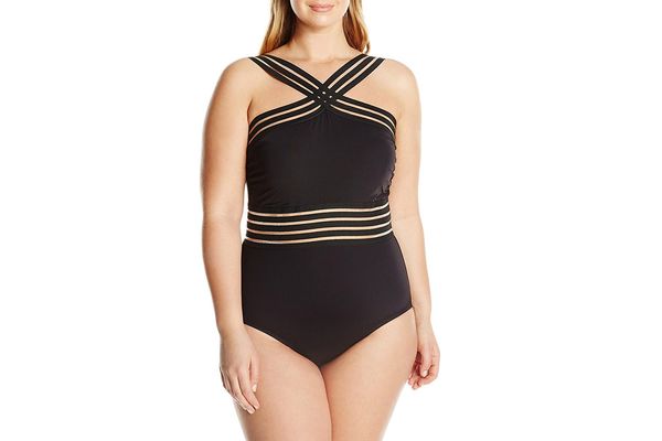 Kenneth Cole Reaction High Neck One Piece Swimsuit