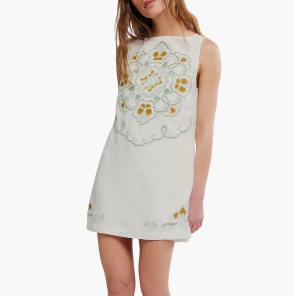 Free People Electric Garden Embroidered Minidress