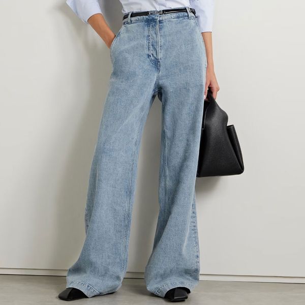 Another Tomorrow Mid-Rise Straight-Leg Organic Jeans