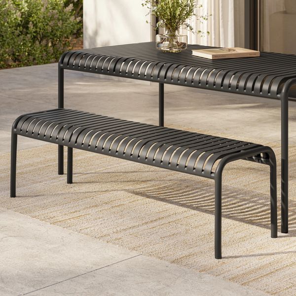 Article Sarek 59” Outdoor Bench - Black