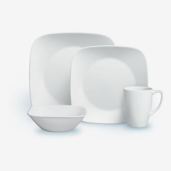 Corelle Square Pure White 16-Piece Dinnerware Set