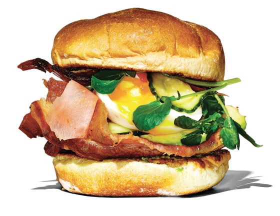 Rise & Swine&#8217;s Asian bacon sandwich.