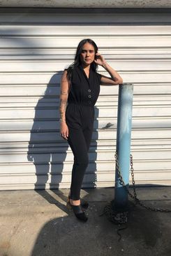 Black tailored-fit jumpsuit · Black · Smart / Dresses And Jumpsuits