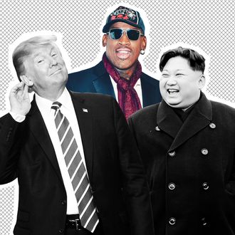 Donald Trump, Dennis Rodman, and Kim Jong Un