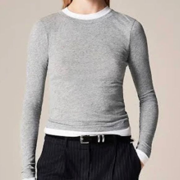 J.Crew Feather Jersey Layered T-Shirt