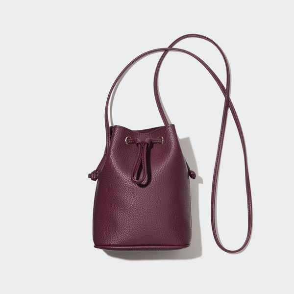 Uniqlo Faux-Leather Drawstring Mini Shoulder Bag