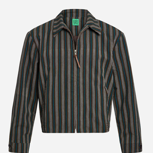 Emily Dawn Long Vandyke Stripe Jacquard Jacket