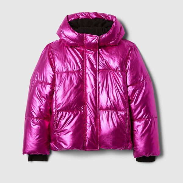 Gap Kids Recycled Metallic Puffer Jacket