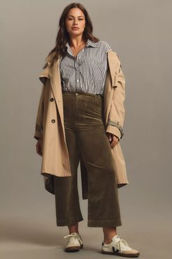 Maeve The Colette Cropped Wide-Leg Pants: Corduroy Edition