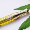 THC/CBD Cannabis Oil & Terpenes Filled Cartridges Isolated Up Close