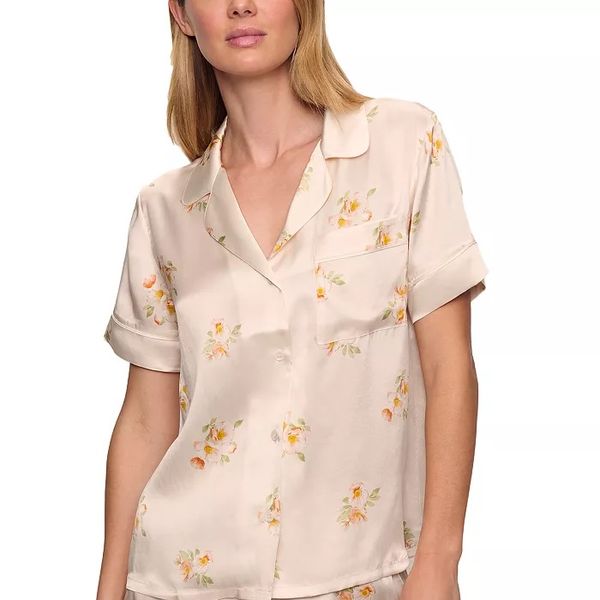 Eberjey Inez Printed Washable Silk Short Pajama Set
