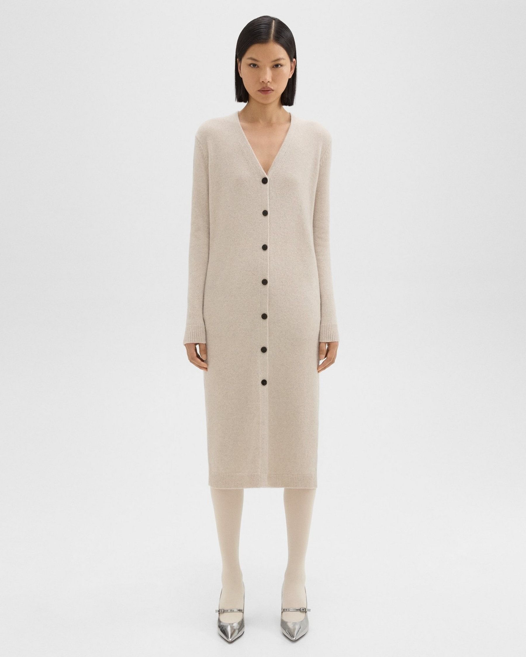 Duster Cardigan in Recycled Wool-Cashmere