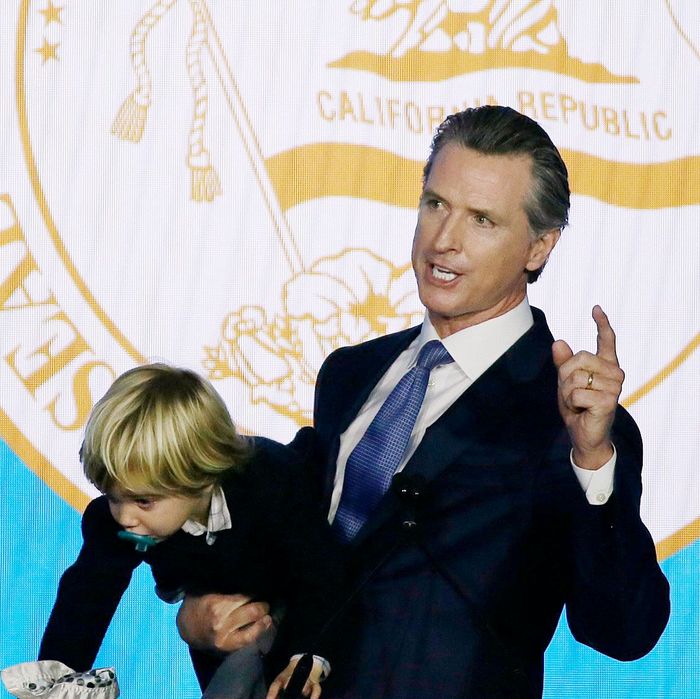 Governor Gavin Newsom and his son, Dutch.