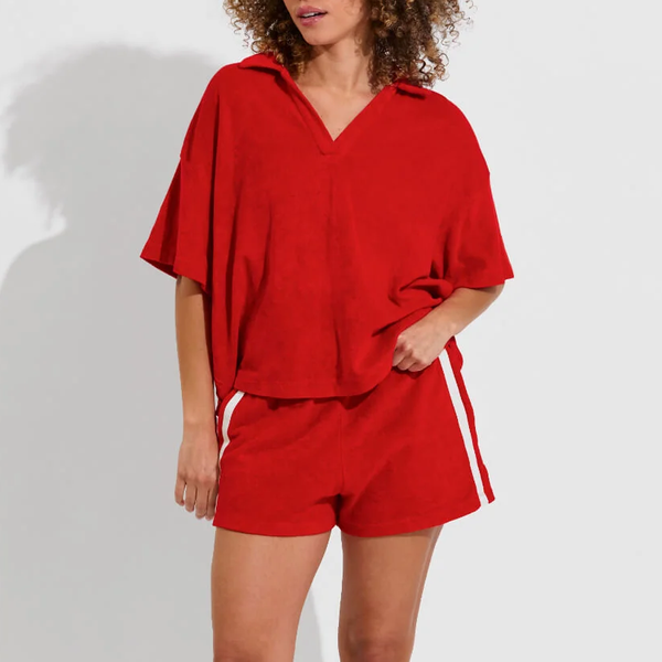 Left on Friday Towel To Go Top - Red