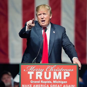 Donald Trump Campaigns In Grand Rapids