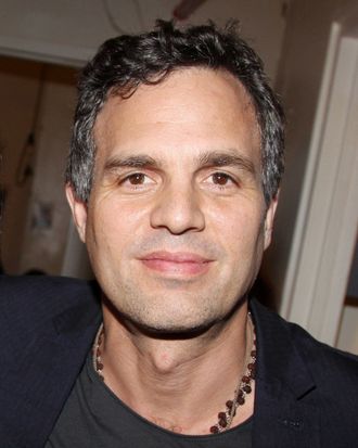 Mark Ruffalo poses backstage at 