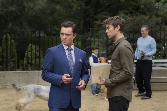 "The Fasting And The Furious"
GOSSIP GIRL
Pictured (L-R) Ed Westwick as Chuck Bass and Chace Crawford as Nate Archibald
PHOTO CREDIT: GIOVANNI RUFINO/&copy;2011 THE CW NETWORK. ALL RIGHTS RESERVED