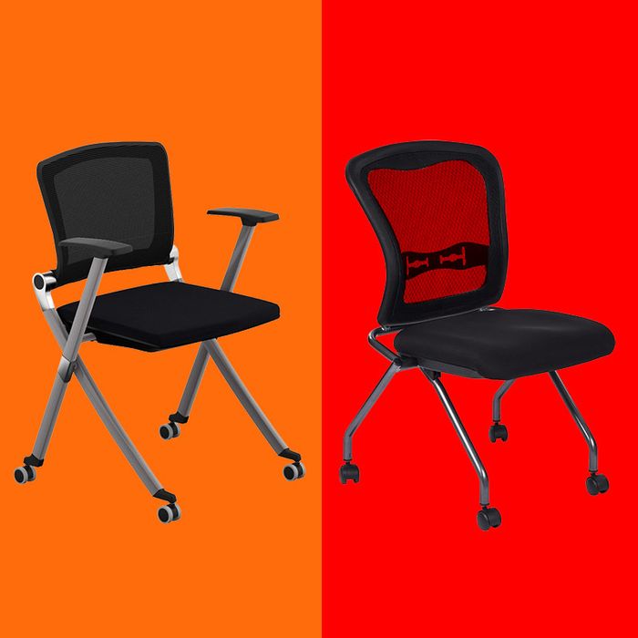 orange desk chair no wheels