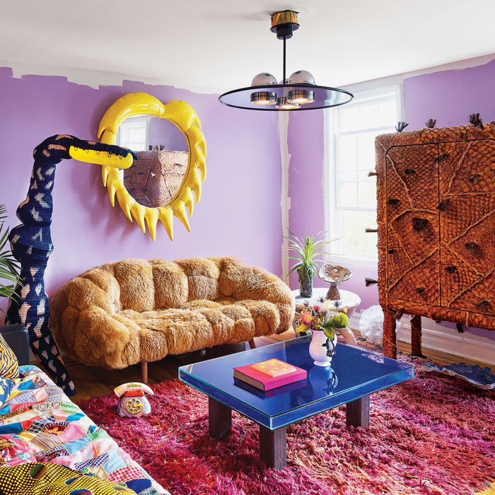 The decidedly maximalist home of New York designer Misha Kahn — the Strategist's post on maximalist decorating tips.
