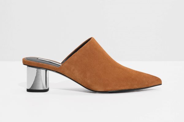 & Other Stories Pointed Block Heel Mules