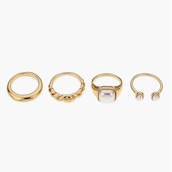 Ettika Set of 4 Ultimate Babe Ring Set