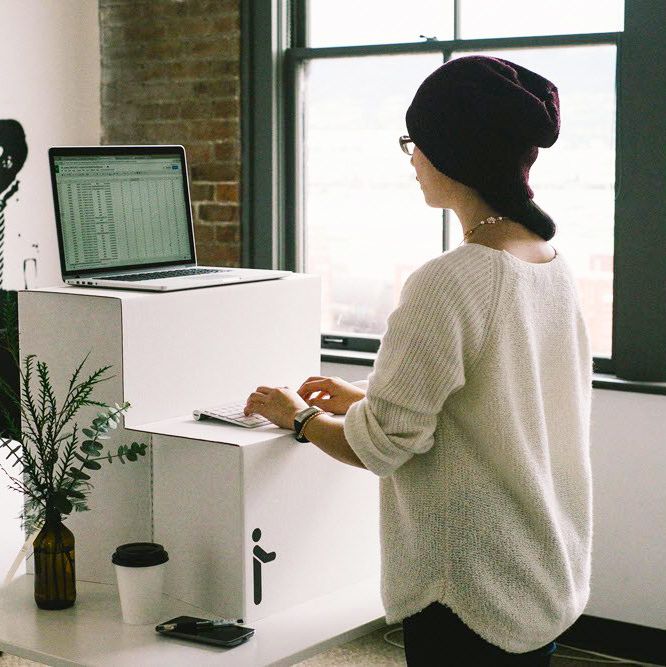 cardboard stand up desk