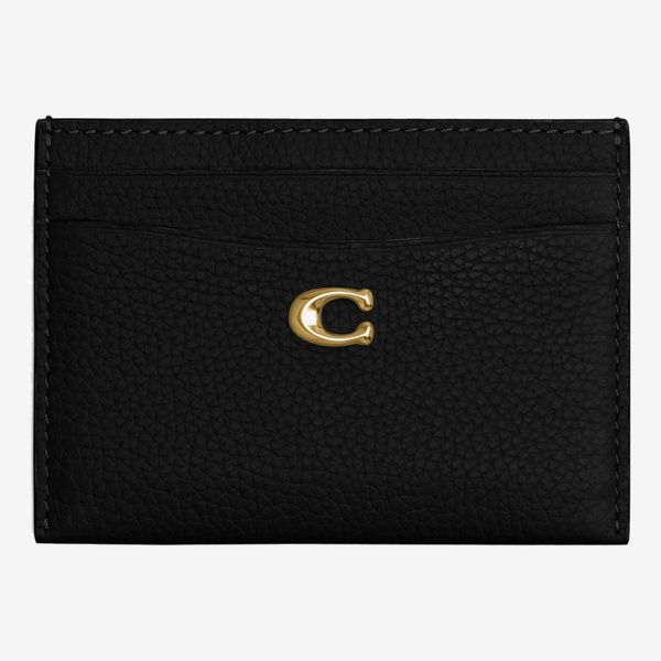 Coach Polished Pebble Leather Essential Card Case