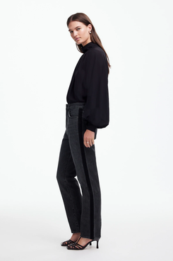 Madewell the ’90s Straight Jean in Rojas Wash: Tux Stripe Edition