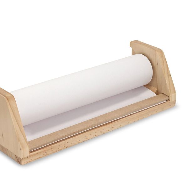 Melissa & Doug Wooden Tabletop Paper Roll Dispenser