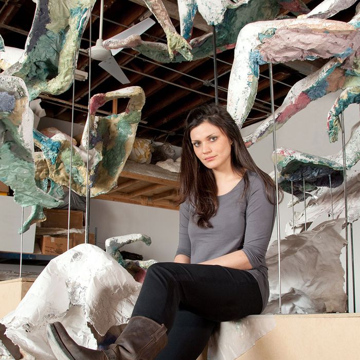 Diana Al-Hadid in her Brooklyn studio.