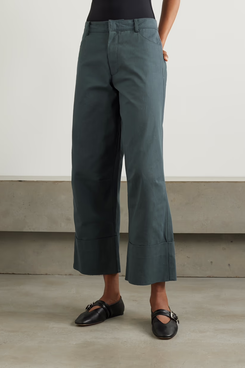 Faithfull Cassis Cotton-Canvas Wide-Leg Pants