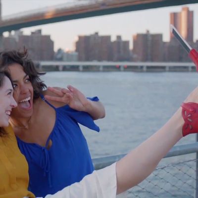The shoe that lets you take selfies and crotch-flash passersby.