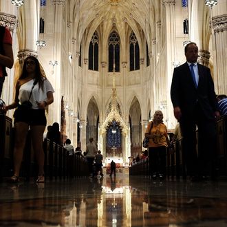 New York's St. Patrick's Cathedral Prepares For Pope Francis's Visit