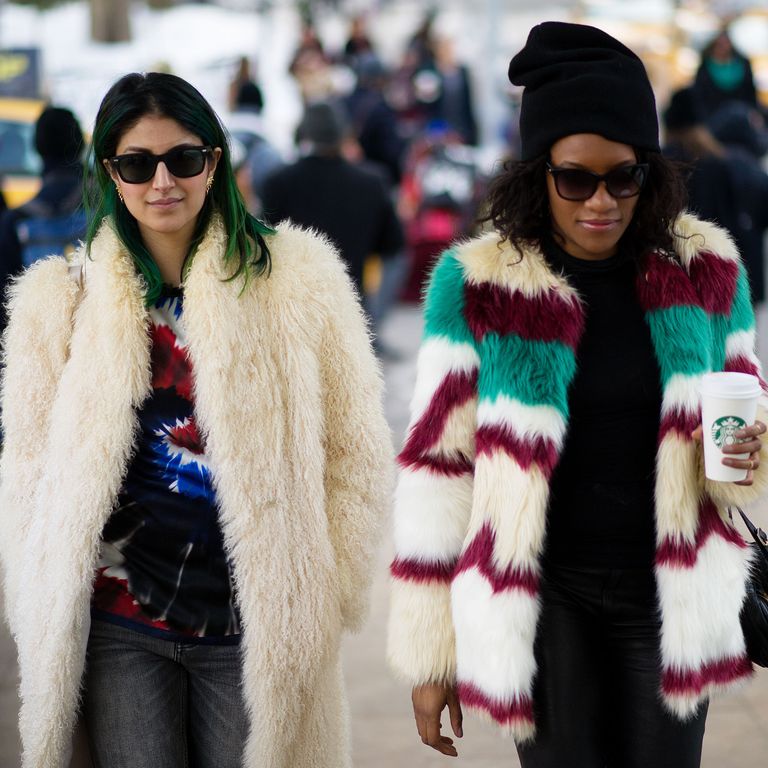 Street Style: The Many Bright Furs of Fashion Week