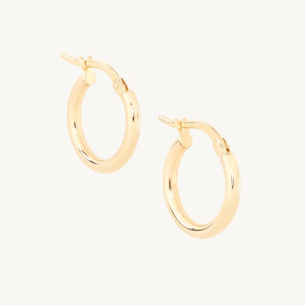 Catbird Tubetti Gold Hoops, Pair