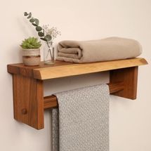 Sun Wood Ukraine Handmade Walnut Bathroom Wall Shelf