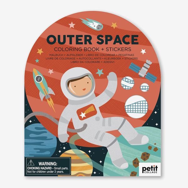 Coloring Book with Stickers Outer Space