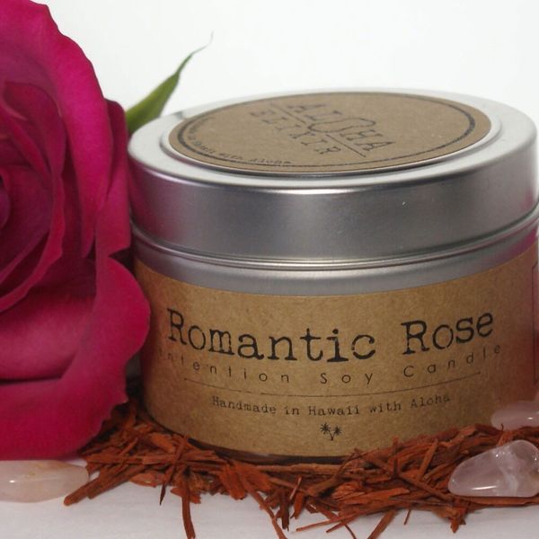 Aloha Elixir Romantic Rose Soy Intention Candle