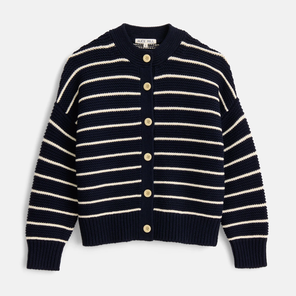 Alex Mill Nico Striped Cardigan in Cotton