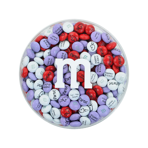 M&Ms Personalized Round Gift Box